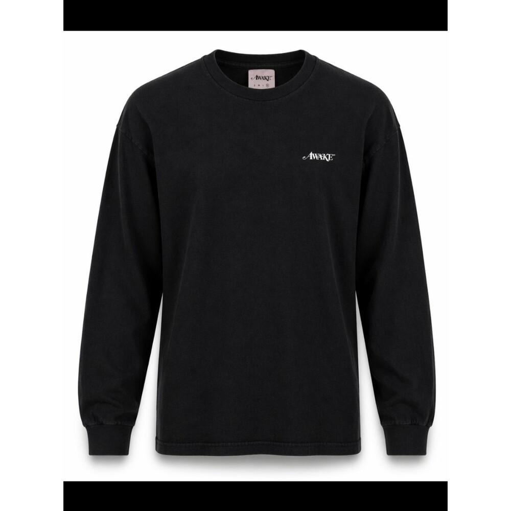 Awake NY Black Logo Long Sleeve Tee Shirt XL Streetwear Made in USA